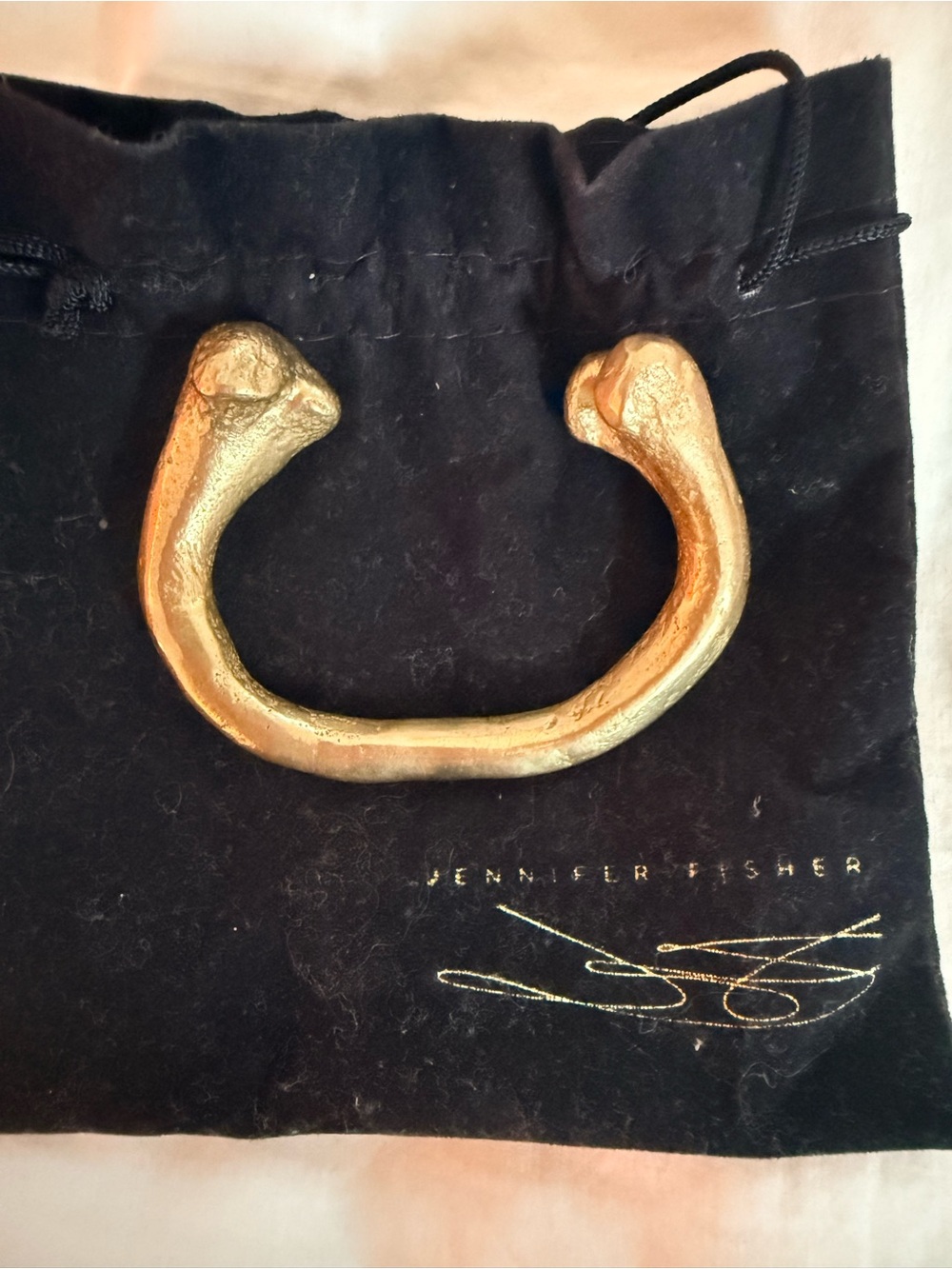 Jennifer Fisher Gold Bone Bracelet